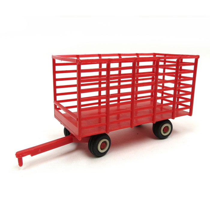 1/64 Red Plastic Hay Wagon with Rubber Tires by Standi Toys