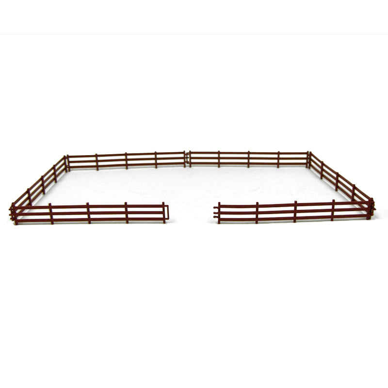 1/64 Brown 3 Rail Fence 6in Sections, 6 Pack