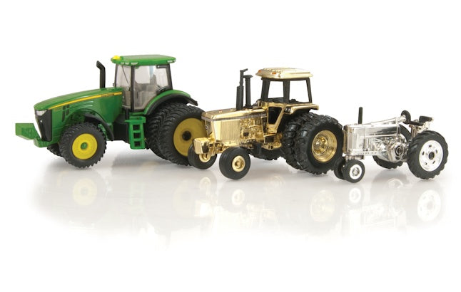 1/64 Limited Edition Gold & Chrome John Deere 175th Anniversary Tractor Set