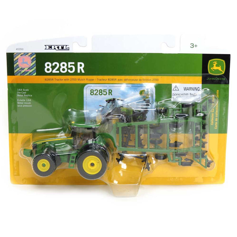 1/64 John Deere 8285R Tractor with 2700 Mulch Ripper by ERTL