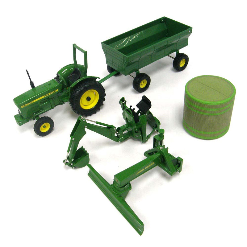 1/16 John Deere 950 with Wagon, Backhoe & Blade