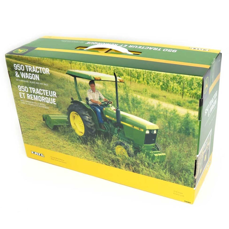 1/16 John Deere 950 with Wagon, Backhoe & Blade