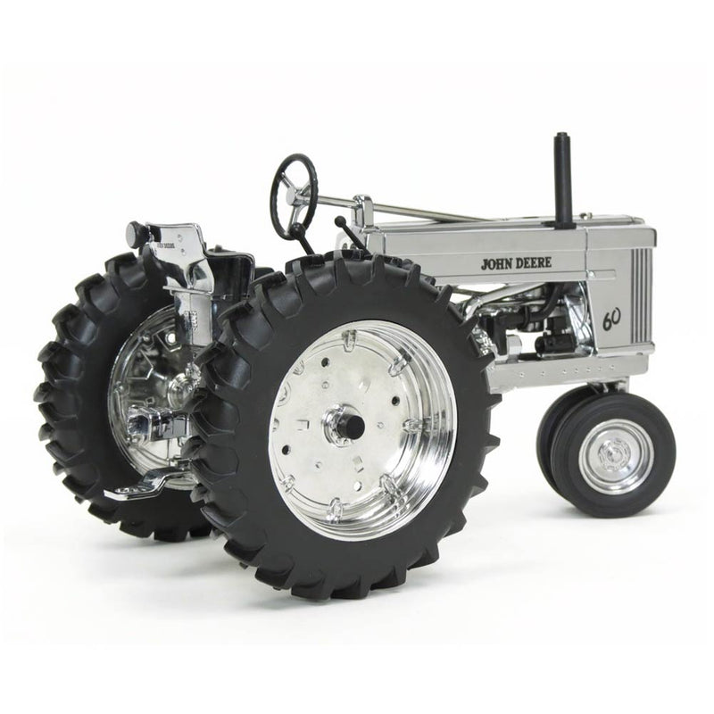 1/16 John Deere 60 Tractor with Narrow Front by ERTL, 175th Anniversary Silver Chrome Limited Edition