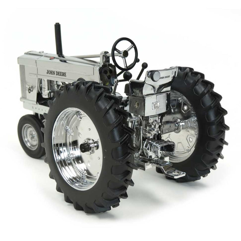 1/16 John Deere 60 Tractor with Narrow Front by ERTL, 175th Anniversary Silver Chrome Limited Edition