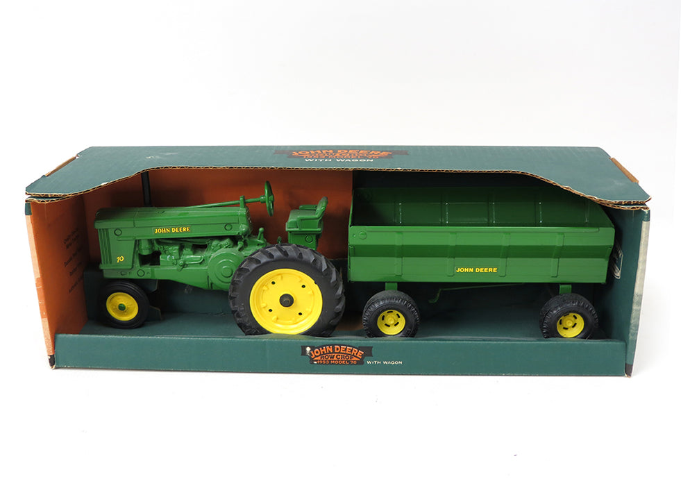 1/16 John Deere 70 Narrow Front Tractor with Steel Flare Box Wagon