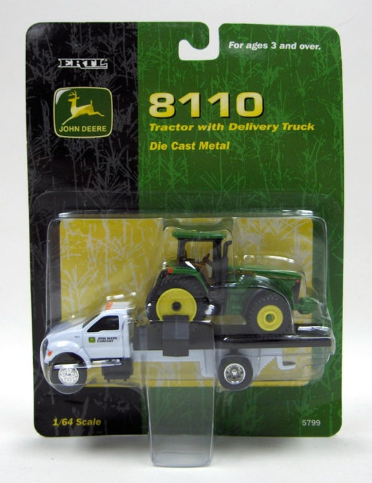1/64 John Deere Delivery Truck w/ John Deere 8110 Tractor