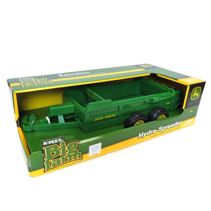 (B&D) 1/16 Big Farm John Deere 780 Hydra Push Spreader - Damaged Box, Dusty Item