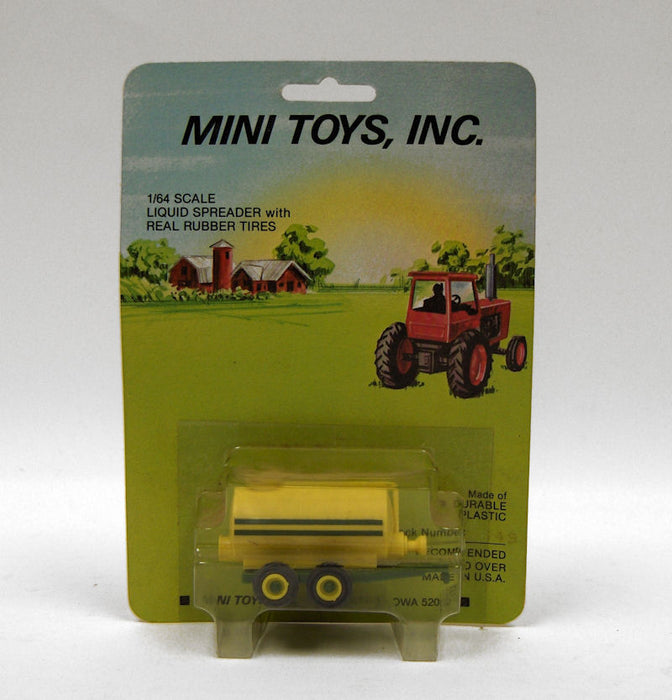 1/64 Yellow Plastic Tank Spreader with Green Stripe, Made in the USA