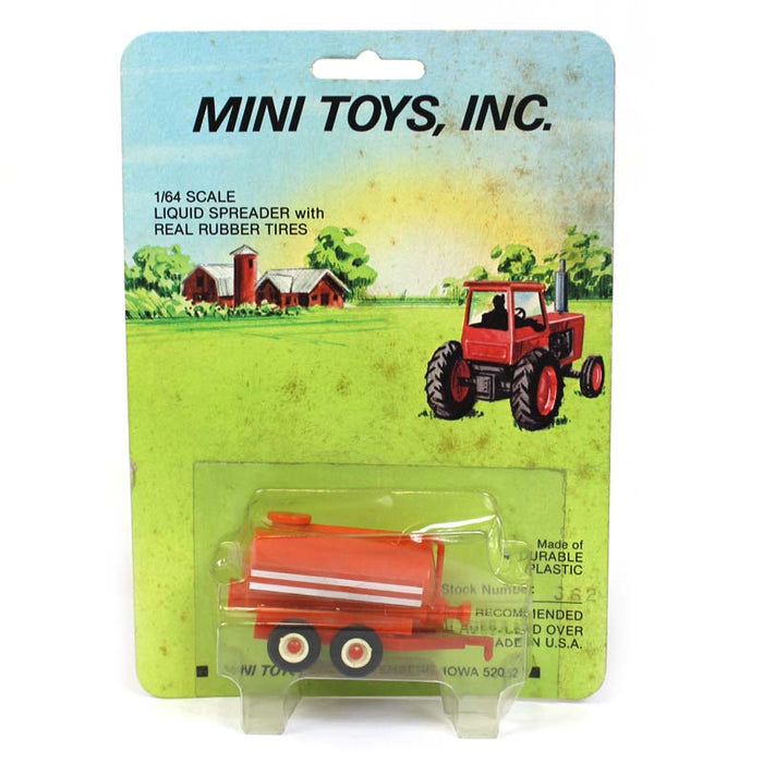 1/64 Orange w/ Stripes Liquid Fertilizer Spreader by Mini Toys