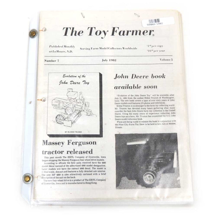 1982 Toy Farmer Magazines, July-December Only
