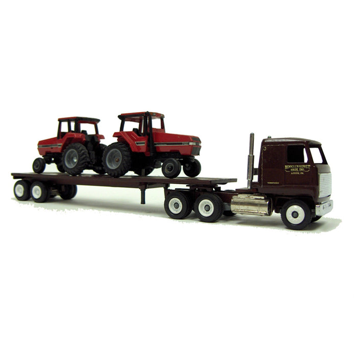 (B&D) 1/64 Binkley & Hurst Brothers Tractor Trailer with 2 7130 Magnums by Winross - Damaged Item