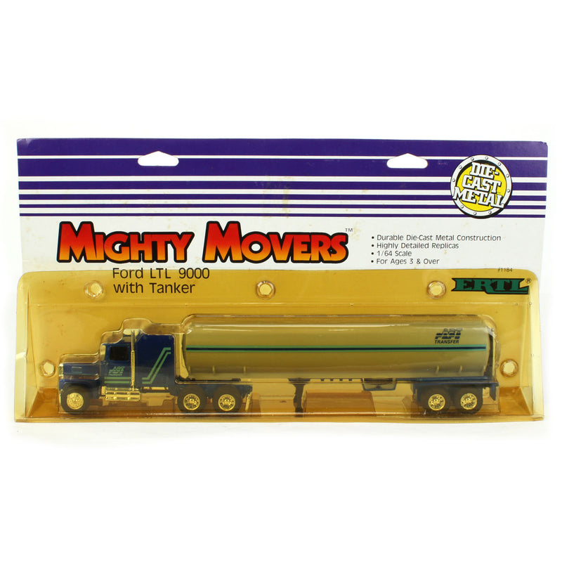 1/64 Ford LTL 9000 Truck with Tanker, ERTL Mighty Movers