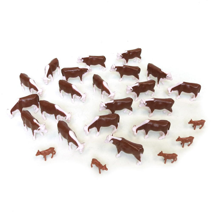 (B&D) 1/64th 25 Pack Herefords with Calves - Damaged Item