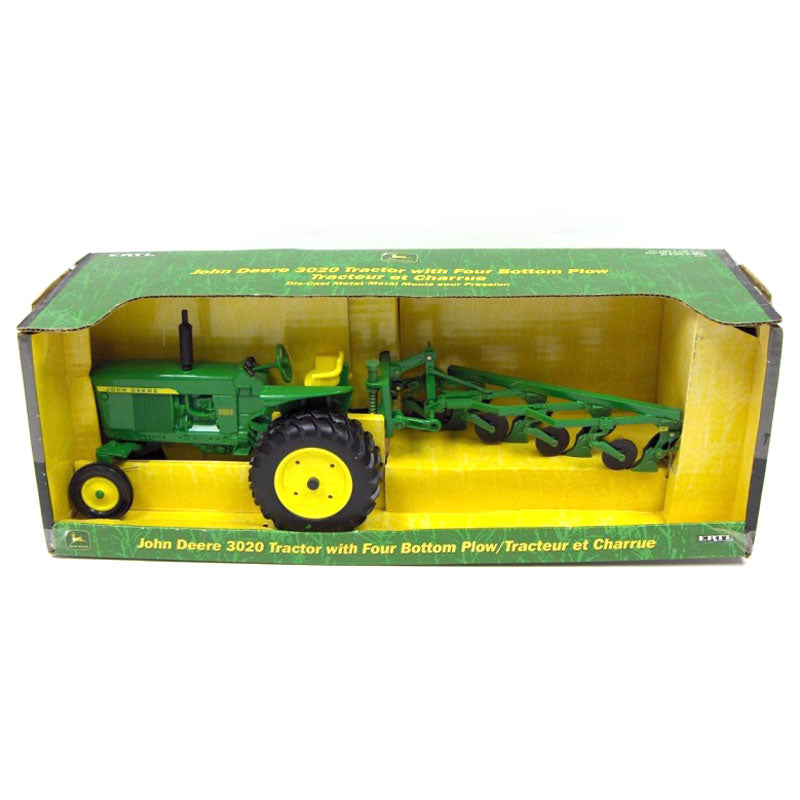 1/16 John Deere 3020 with Rear Left-sided Duals & 4 Bottom Plow