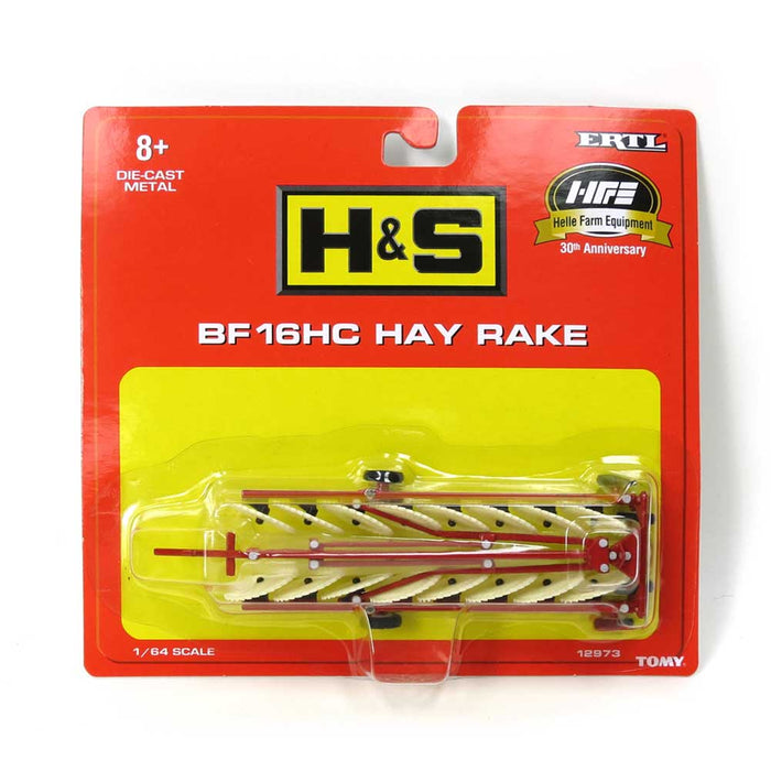 1/64 H&S BF16HC 16 Wheel Hay Rake, Helle Farm Equipment 30th Anniversary Edition