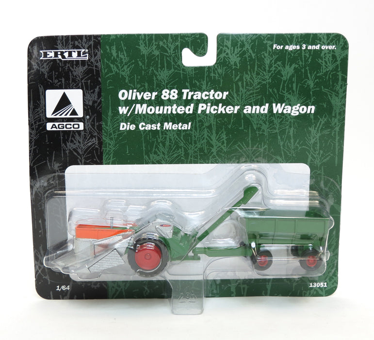 1/64 Oliver 88 with Mounted Picker & Wagon