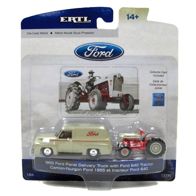 1/64 1955 Ford Panel Delivery Truck & Ford 640 Tractor by ERTL