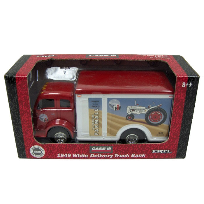 1/25 1949 White Delivery Truck Bank #209, 1st in the Field White Demo Farmall Scene, by ERTL