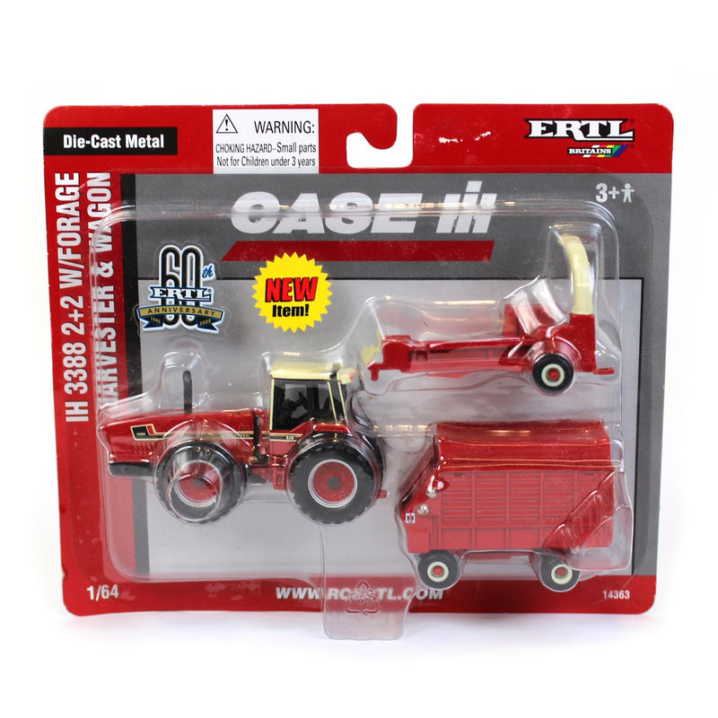 1/64 International 3388 2+2 4WD Tractor with Forage Harvester & Wagon