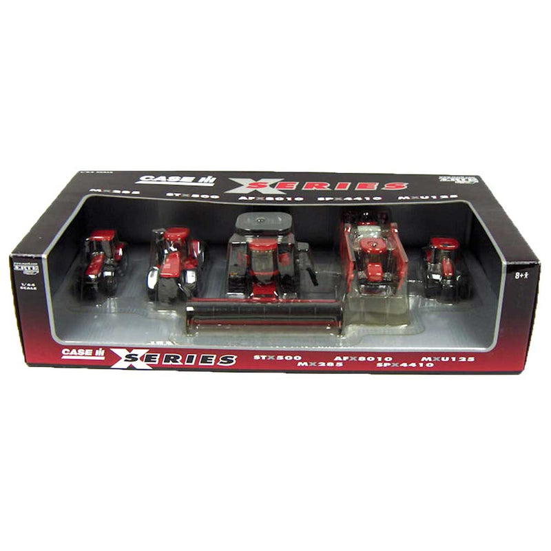 1/64 Case IH X Series 5 Piece Set with Combine, Sprayer & Tractors