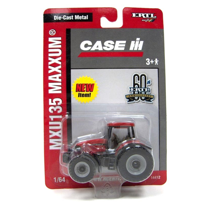 1/64 Case IH MXU135 Maxxum Tractor with MFD & Cab, ERTL 60th Anniversary