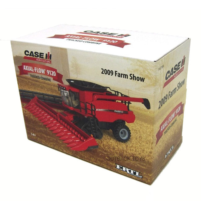 1/64 Case IH Axial-Flow 9120 Tracked Combine with 16 Row Corn Header & 30ft Grain Header by ERTL, 2009 Farm Show