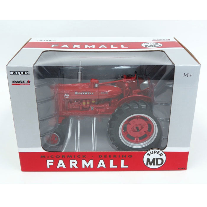 1/16 International Harvester McCormick Deering Farmall Super MD Wide Front Tractor by ERTL, 60th Anniversary