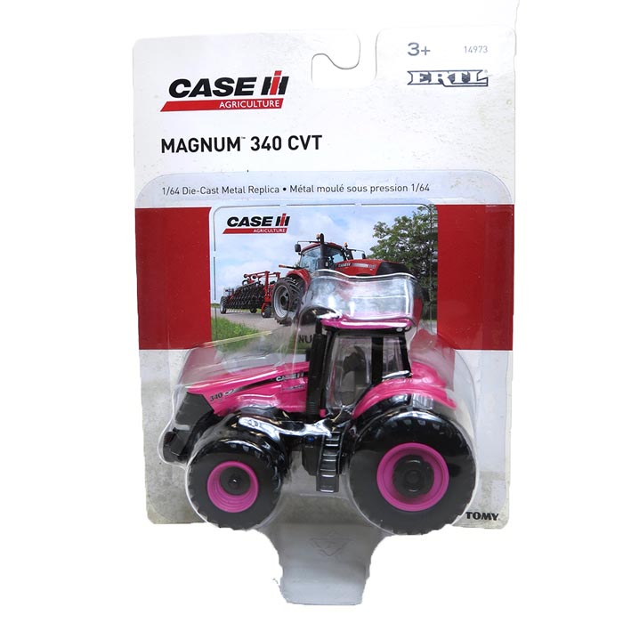 1/64 PINK Case IH Magnum 340 Tractor with Front & Rear Duals by ERTL