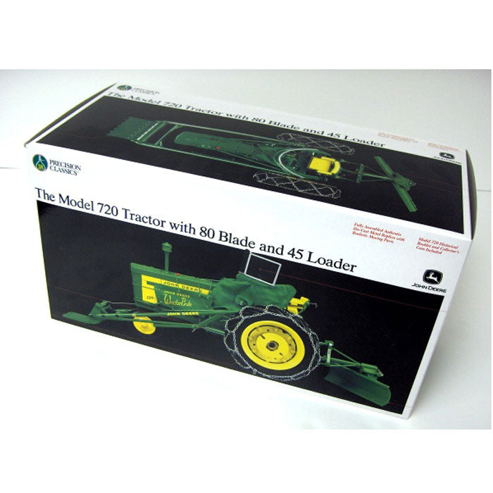 1/16 John Deere 720 Tractor with 80 Blade & 45 Loader, Precision Classics #18 by ERTL