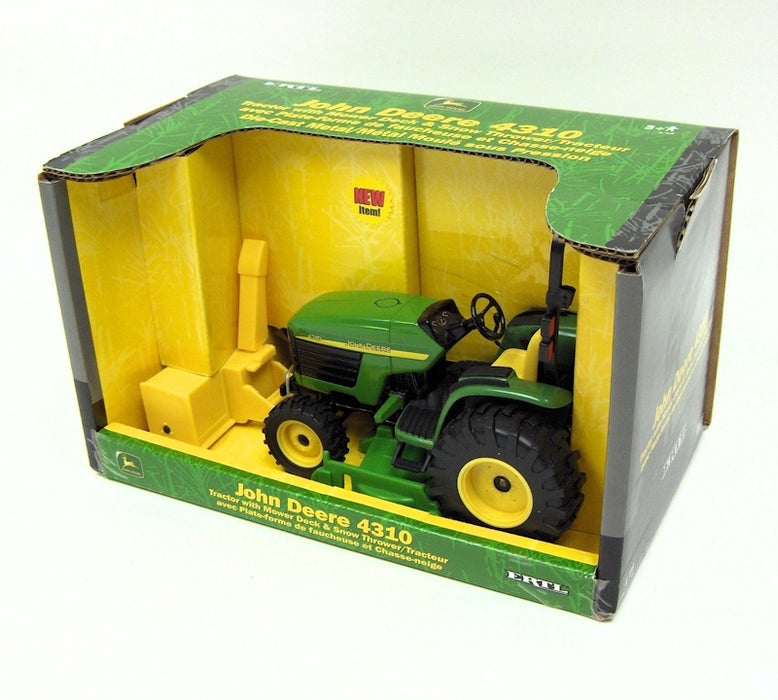 1/16 John Deere 4310 Tractor with Mower Deck & Snow Thrower