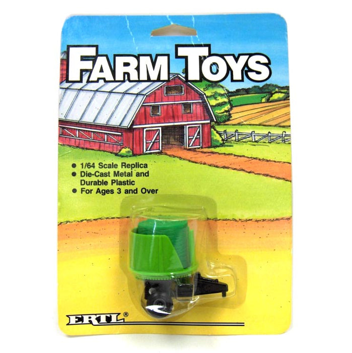 1/64 Green Hay Grinder with Bale, Made in 1986 by ERTL