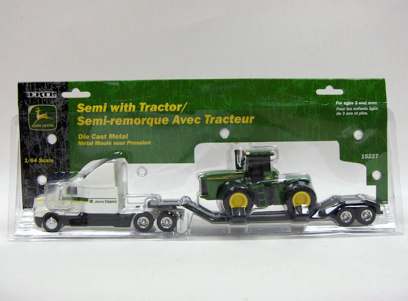 1/64 Kenworth T600B Semi with Trailer & John Deere 9220 4WD Tractor