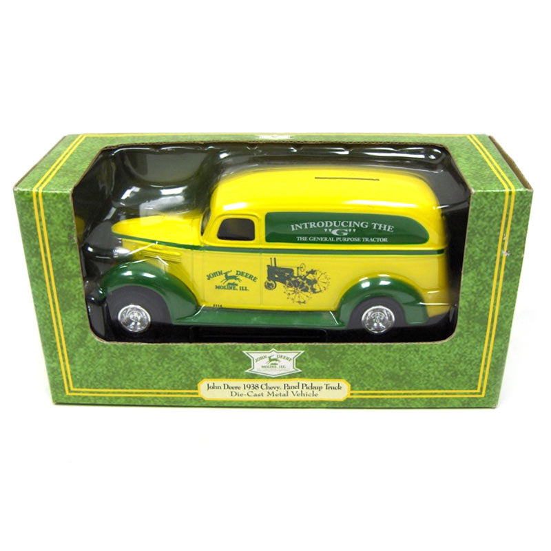 1/25 JD 1938 Chevy Panel Pickup Truck Bank by ERTL, John Deere G Introduction, #114 in series
