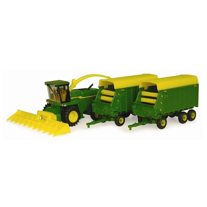 1/64 John Deere 7750 Forage Harvester with 2 Tandem Axle Forage Wagons