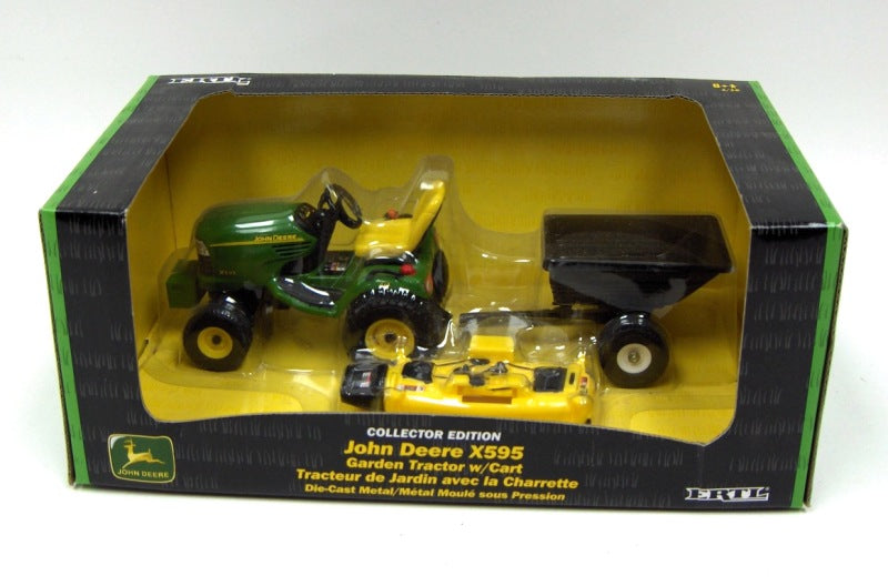 1/16 Collector Edition John Deere X595 Garden Tractor w/ Cart & Mower Deck