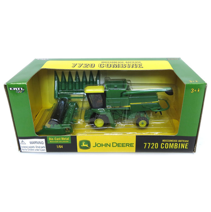 1/64 John Deere 7720 Vintage Combine with Headers by ERTL