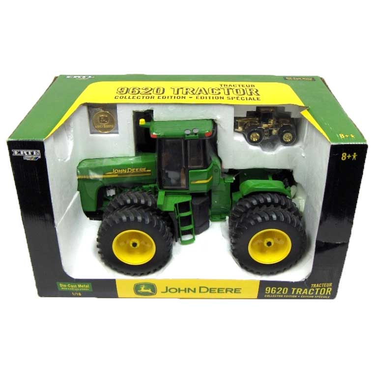 1/16 John Deere 9620 Tractor with Duals & 1/64 Gold John Deere 9620 Tractor by ERTL, Collector's Edition