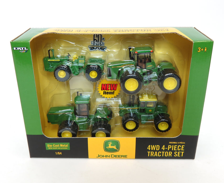 1/64 John Deere 4WD Set with 7520, 8010, 8770 9620 Tractors