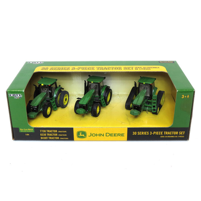 1/64 John Deere 30 Series Tractor Set with 7730, 8330 & 8430T