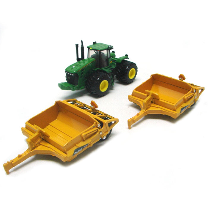 1/64 John Deere 9430 Tractor and Pan Scrapers