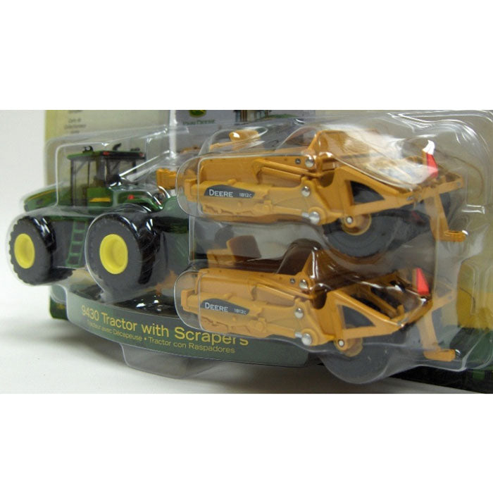 1/64 John Deere 9430 Tractor and Pan Scrapers