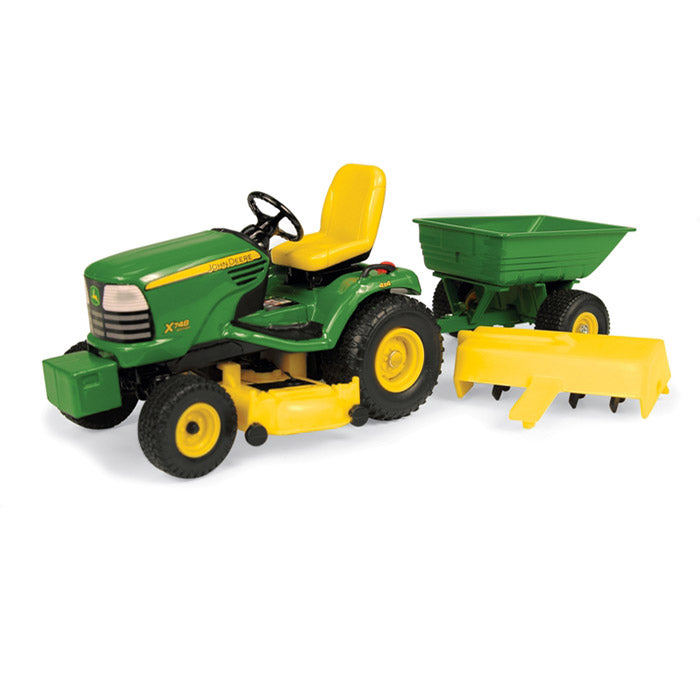 1/16 John Deere X748 with Cart & Tiller