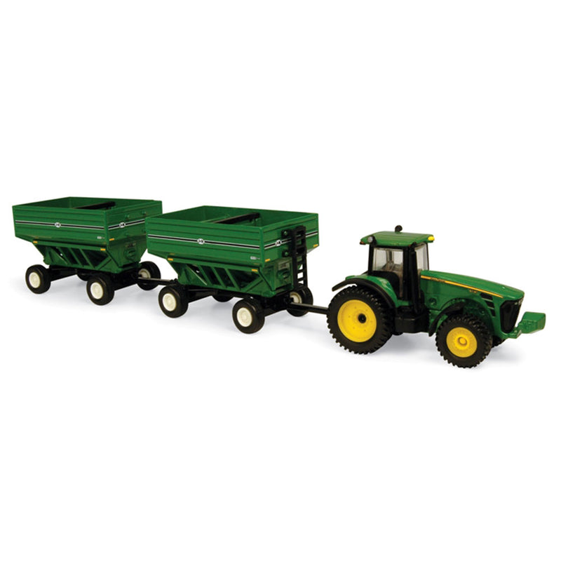 1/64 John Deere 8130 Tractor with (2) J&M 680/760 Gravity Wagons by ERTL
