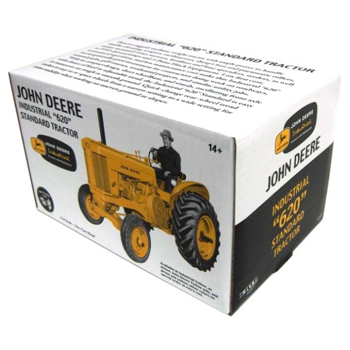 1/16 John Deere 620 Industrial Yellow Tractor by ERTL, Two Cylinder Club