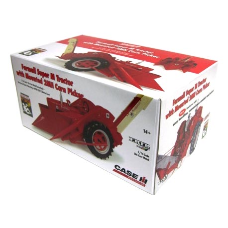 1/16 Farmall Super M Tractor with Mounted 2MH Corn Picker by ERTL, National Farm Toy Museum