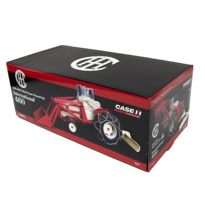 1/16 International Harvester 460 Tractor with Loader & Tire Chains by ERTL, 2009 IHCC Red Power Round Up