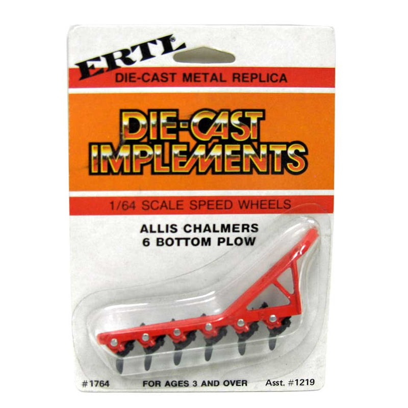 1/64 Allis Chalmers 6 Bottom Die-cast Plow by ERTL