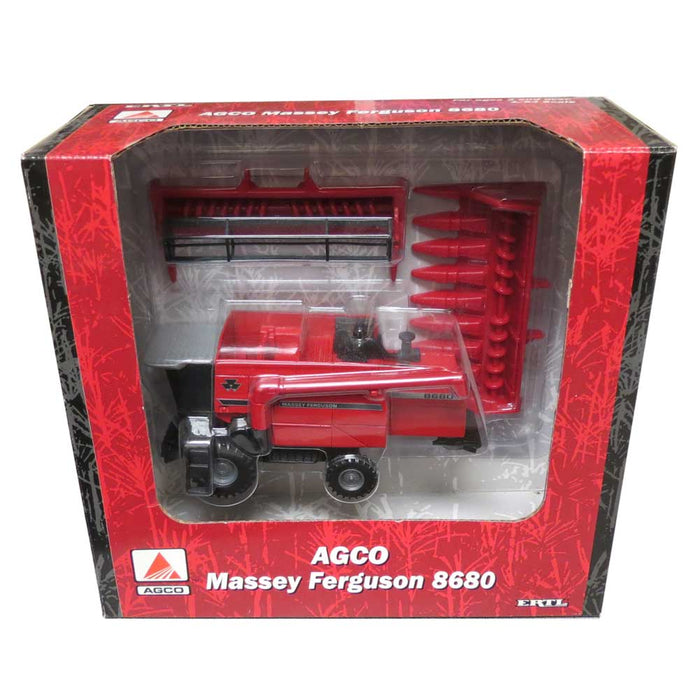 1/64 Massey Ferguson 8680 Combine with Both Heads by ERTL