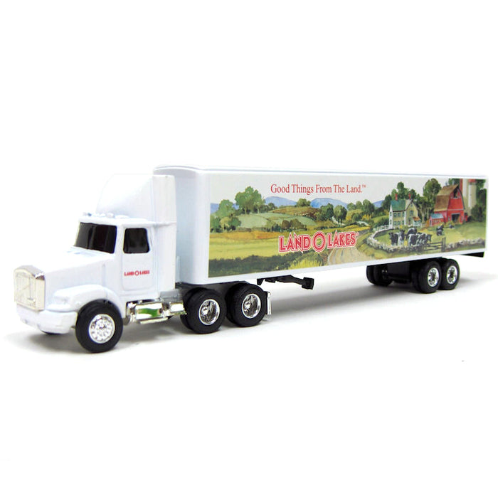 1/64 White GMC Cab with Die-cast Trailer, Land O'Lakes