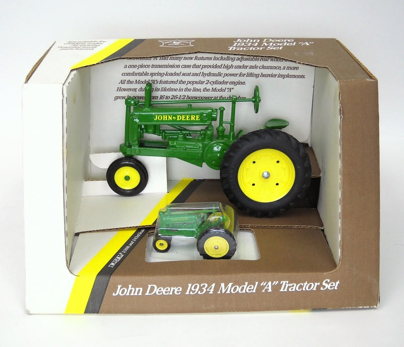 1/16 & 1/43 John Deere 1934 Unstyled Model "A" Tractor Set